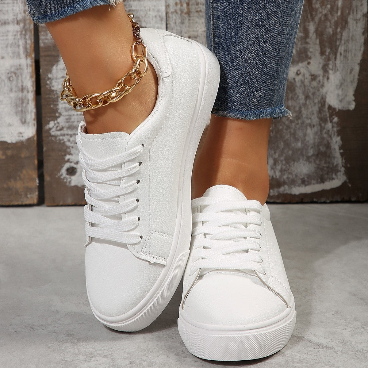 Vita Sneakers Dam – Bekväma & Stilrena Low-Top Skor