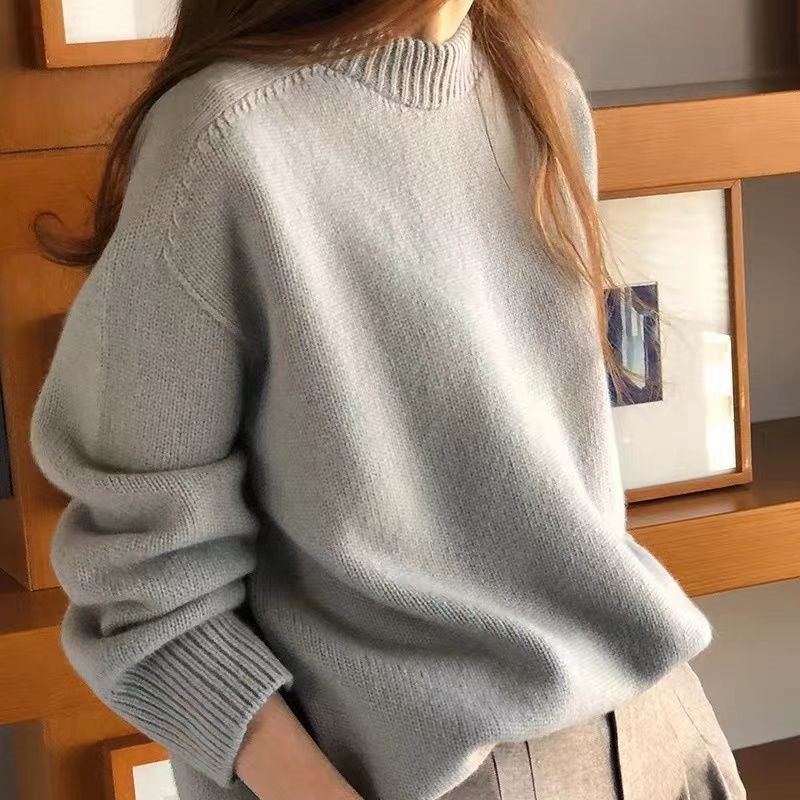 Mjuk Oversize Tröja i Minimalistisk & Tidlös Design