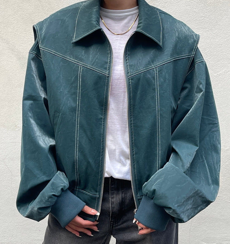Damjacka med dragkedja – oversized jacka i trendig design