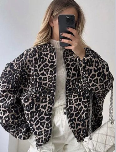 Damjacka med dragkedja – oversized jacka i trendig design