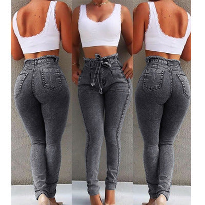Jeans med knytskärp för kvinnor – trendiga & bekväma