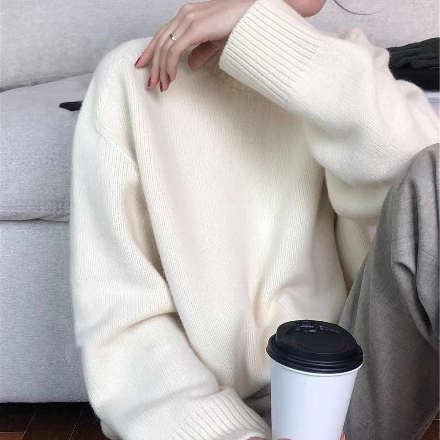 Mjuk Oversize Tröja i Minimalistisk & Tidlös Design