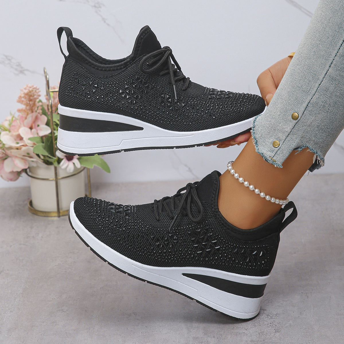 Sneakers Dam – Kilklack & Glittriga Detaljer