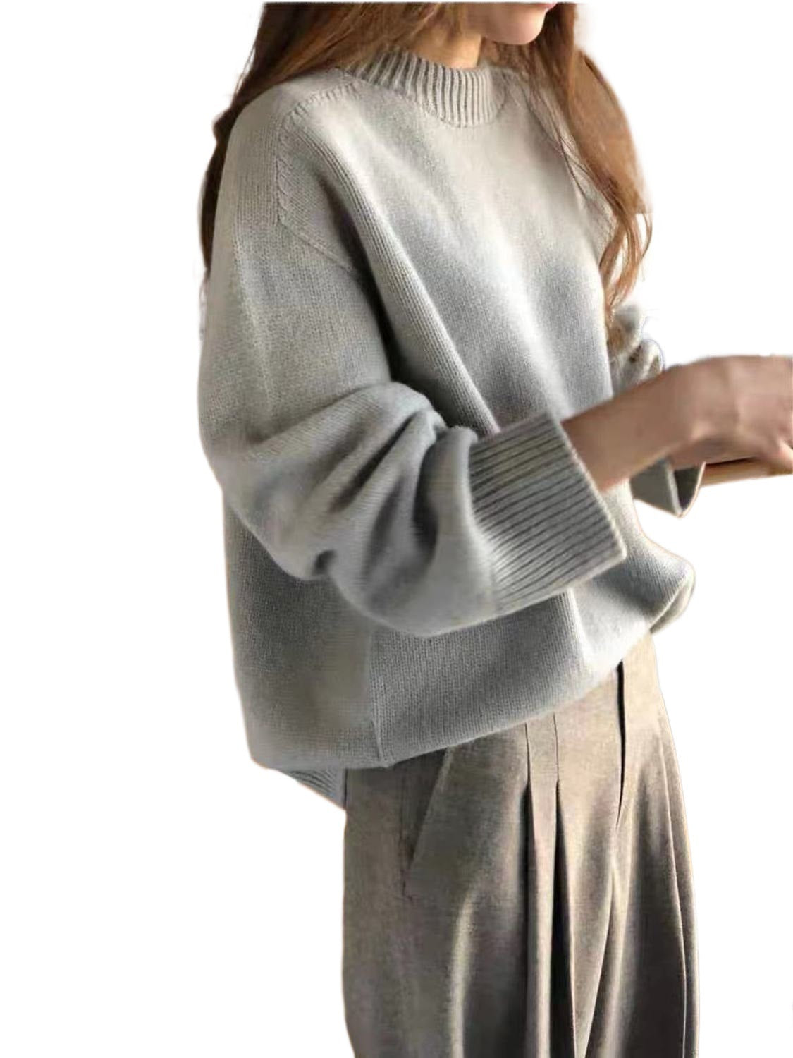Mjuk Oversize Tröja i Minimalistisk & Tidlös Design